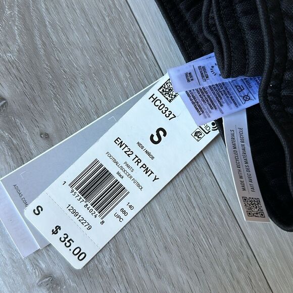 adidas Entrada 22 Youth‎ Training Pants - Black “Lou Fusz Athletic” S Nwt - Picture 7 of 8